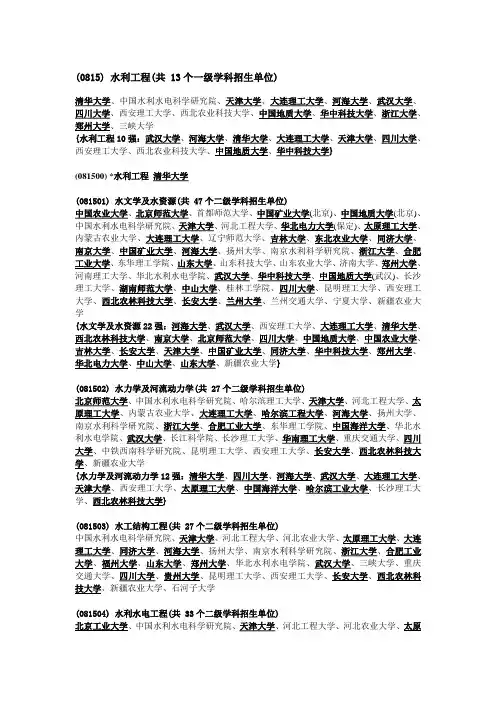 (0815) 水利工程