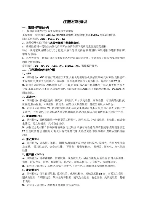 塑胶知识