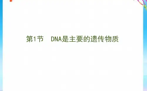 2021版高中生物第三章基因的本质1DNA是主要的遗传物质课件新人教版必修2