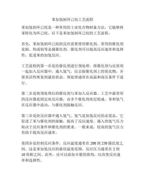 苯加氢制环己烷工艺流程