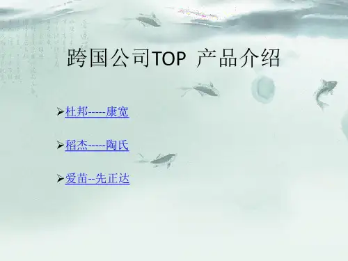 跨国公司农药产品介绍