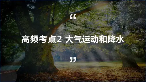 大气运动和降水(课件)2023年高考地理二轮复习