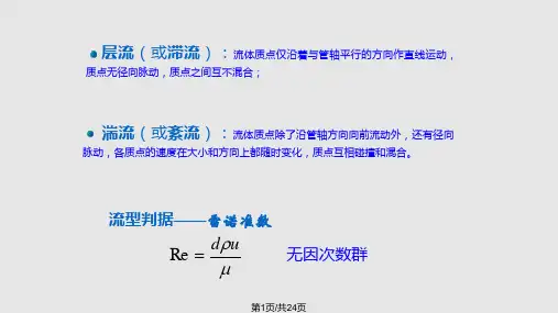 化工原理少学时和辅导教程考试重点例题复习题及课后答案流体流动阻力PPT课件