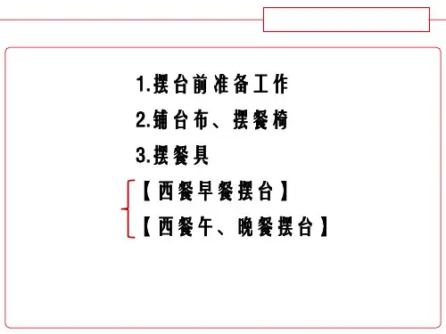 西餐摆台解析ppt课件.ppt