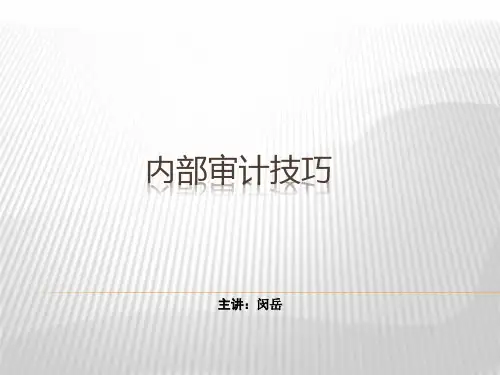 内部审计实操技巧