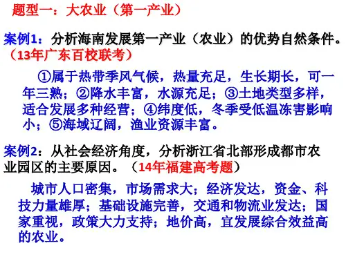 农业区位问题及可持续发展措施ppt课件
