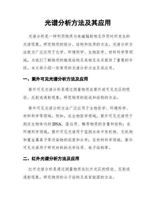 光谱分析方法及其应用