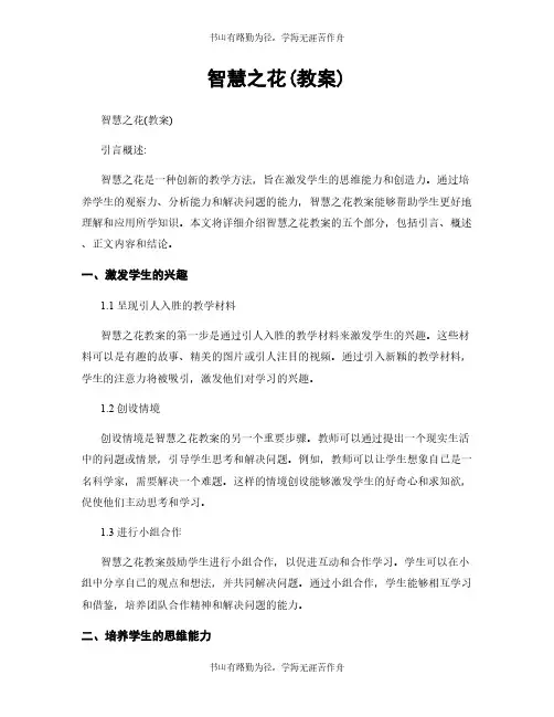 智慧之花(教案)