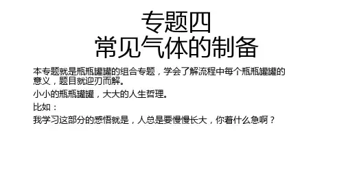 九年级化学复习常见气体的制取和检验(提升版)