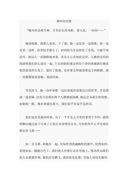 2018年山东德州中考满分作文集锦：友情