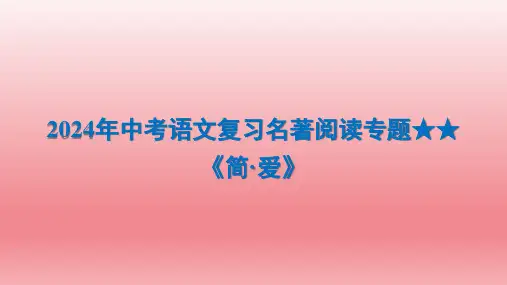 2024年中考语文复习名著阅读专题 《简爱》