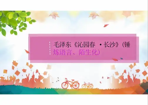 《沁园春长沙 》ppt课件