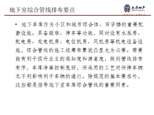 地下室综合管线排布要点