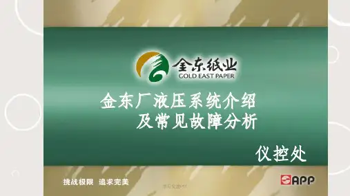 液压系统介绍及常见故障分析课件