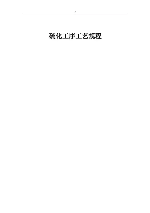 硫化工艺标准过程