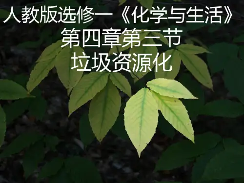 新课标人教版高中化学选修1化学与生活-PPT课件-垃圾资源化