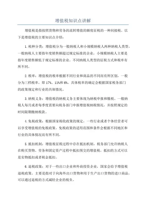 增值税知识点讲解