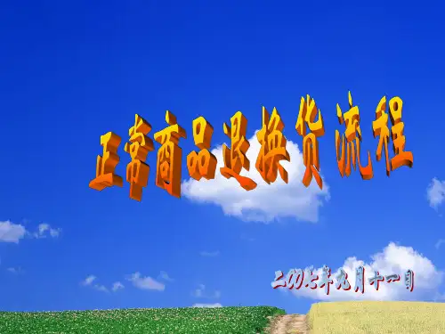 正常商品退换货流程图