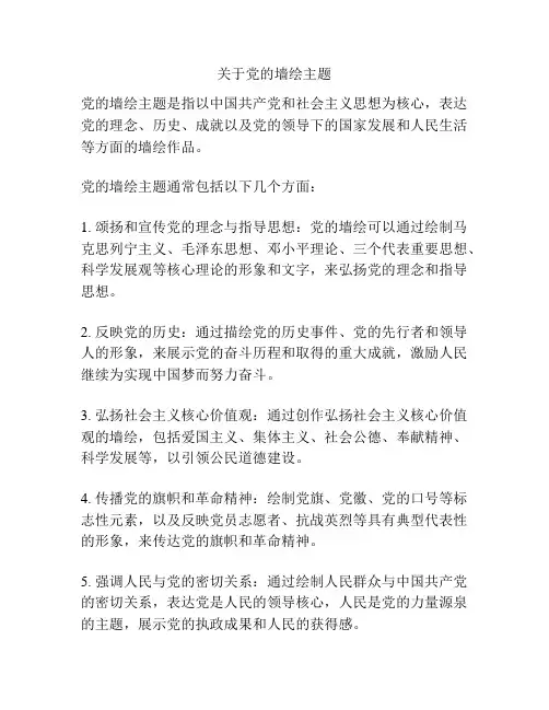 关于党的墙绘主题