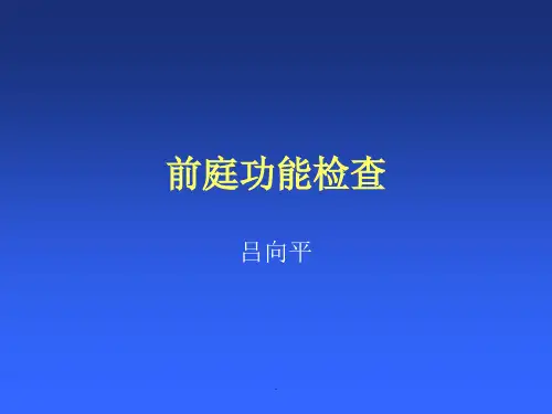 前庭功能检查PPT课件