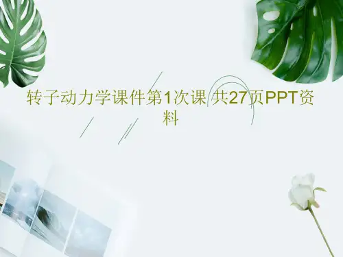 转子动力学课件第1次课 共27页PPT资料共29页文档