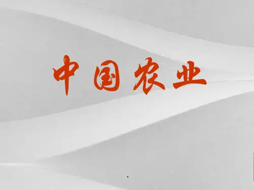 现代中国农业概况
