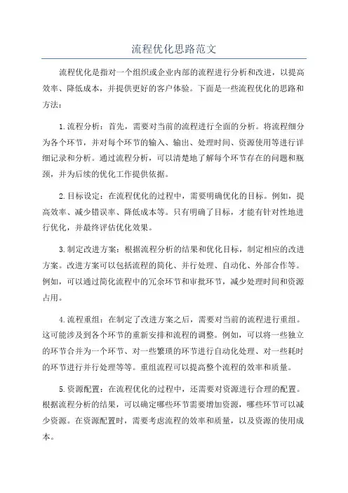 流程优化思路范文