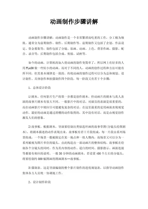 动画制作步骤讲解