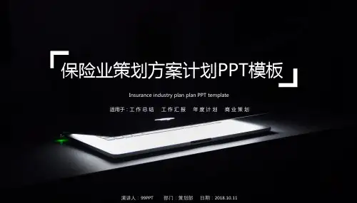 保险业策划方案计划PPT模板