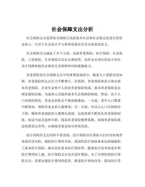 社会保障支出分析