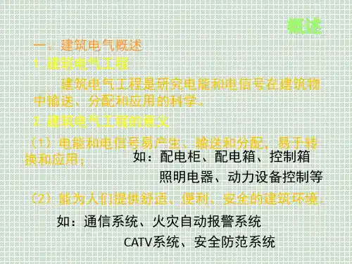 建筑电气基本知识培训课程