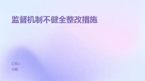监督机制不健全整改措施