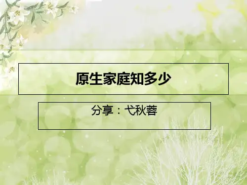 原生家庭对我们的影响ppt课件