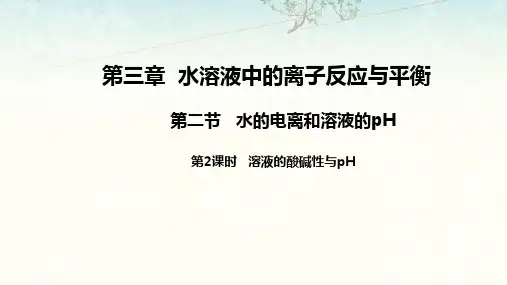 3.2.2   溶液的酸碱性与pH的计算(教学课件)——上学期高二化学人教版(2019)选择性必修1