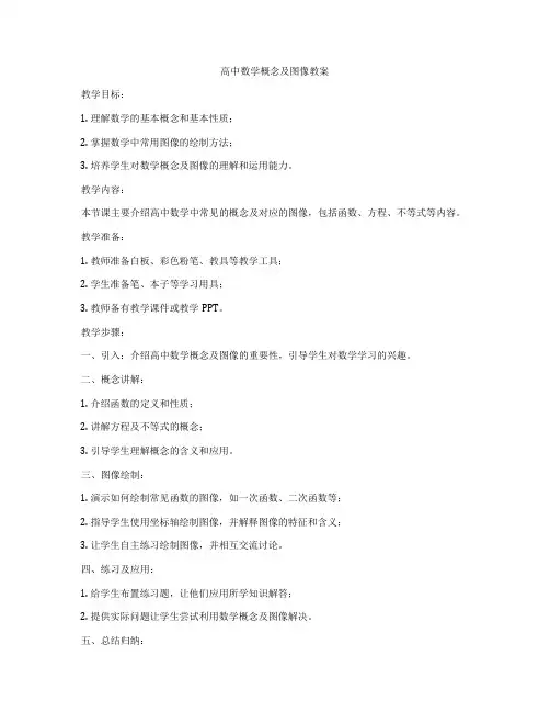 高中数学概念及图像教案