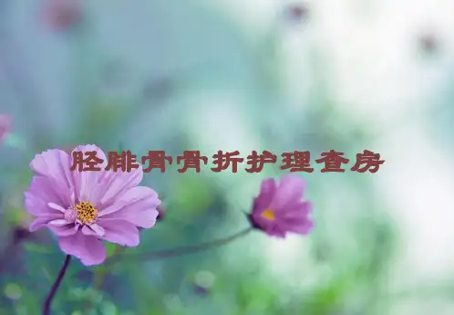 胫腓骨骨折护理查房培训课件