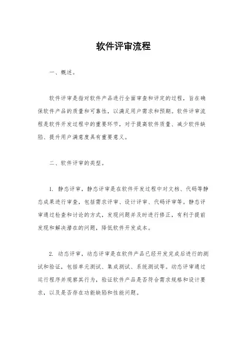 软件评审流程