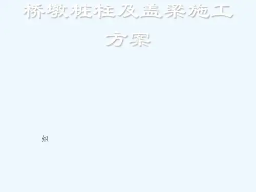 桩柱式桥墩与盖梁施工方案
