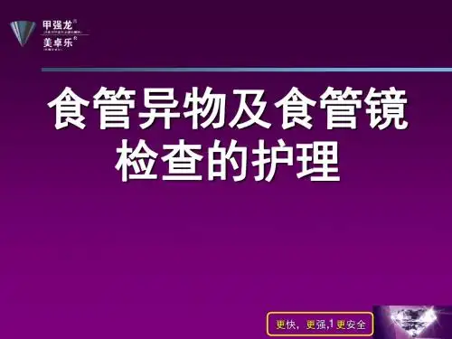食管异物及食管镜检查的护理PPT课件