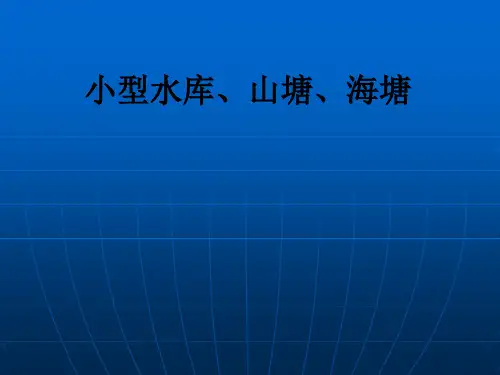 小型水库、山塘、海塘PPT课件