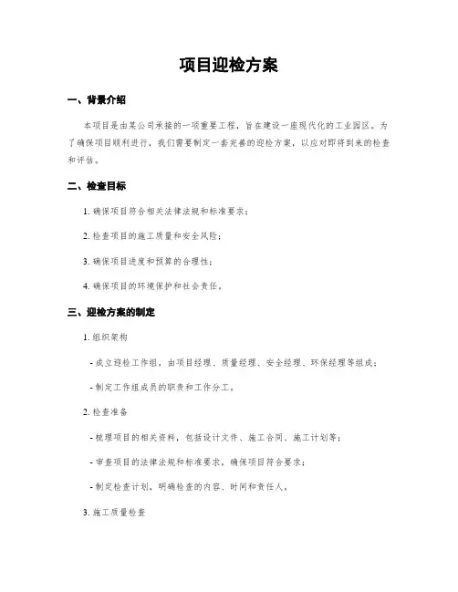 项目迎检方案