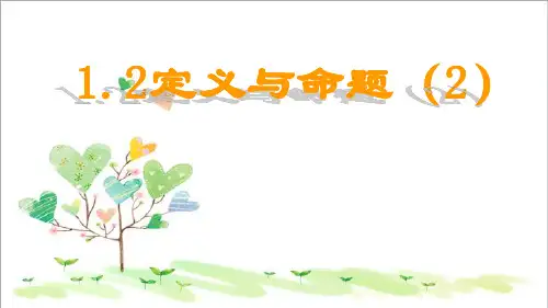 初中数学八年级上册《1.2定义与命题》PPT课件