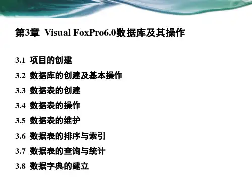 程序设计语言VF第3章