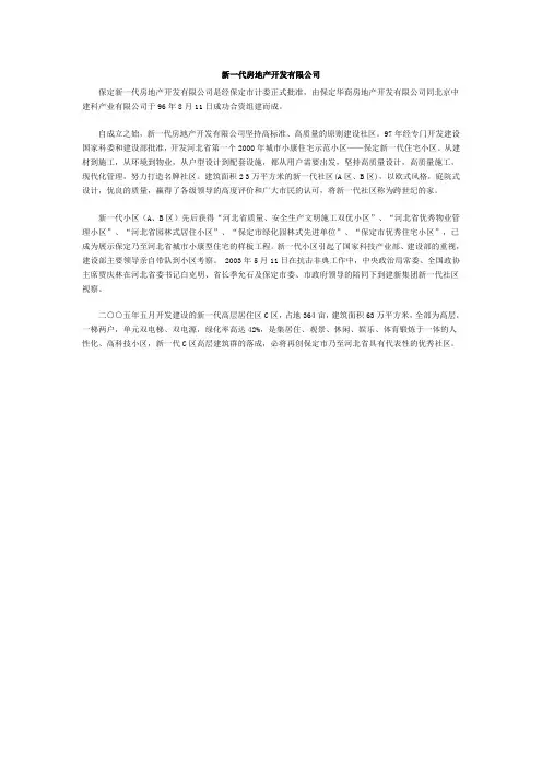 新一代房地产开发有限公司