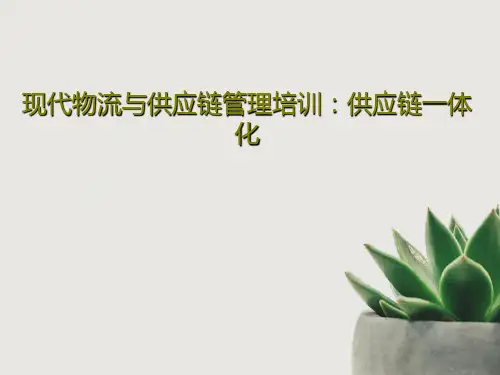 现代物流与供应链管理培训：供应链一体化42页PPT