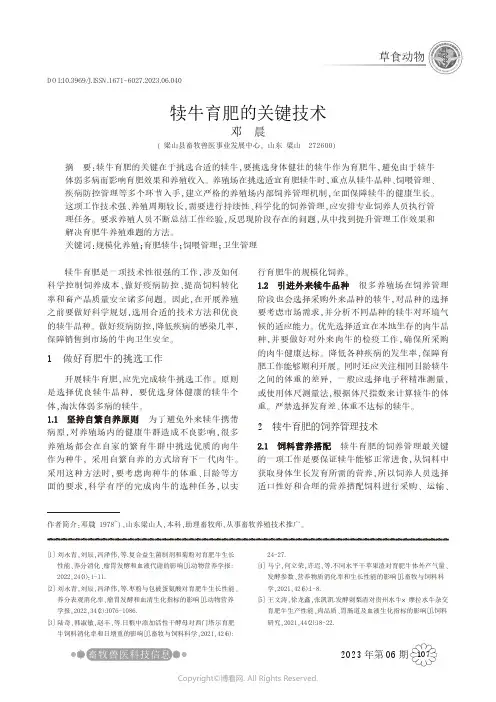 犊牛育肥的关键技术