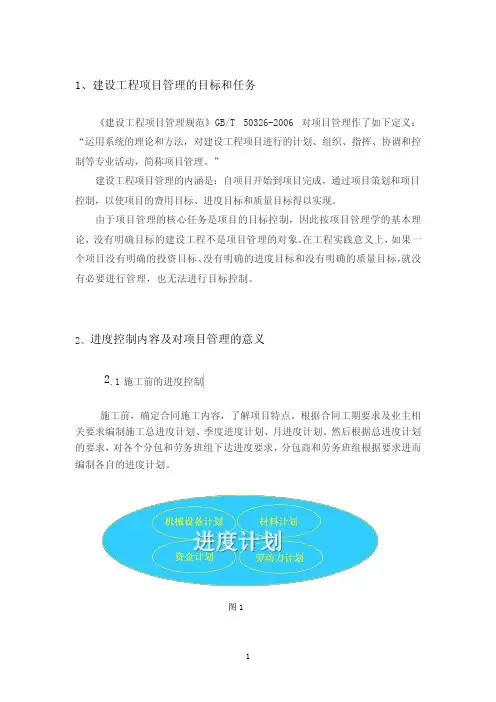 进度控制与成本控制