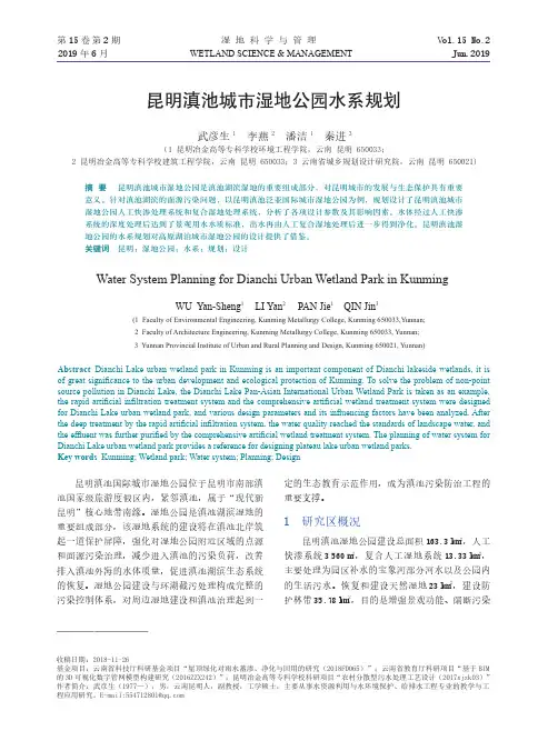 昆明滇池城市湿地公园水系规划