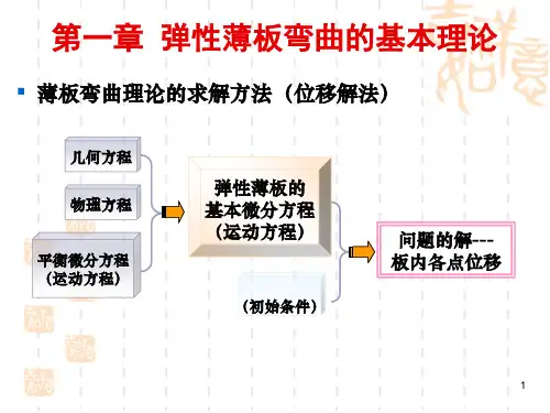 板壳理论chapter 弹性薄板弯曲的基本理论ppt课件