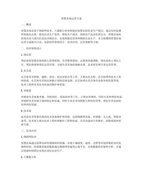 智慧农场运营方案